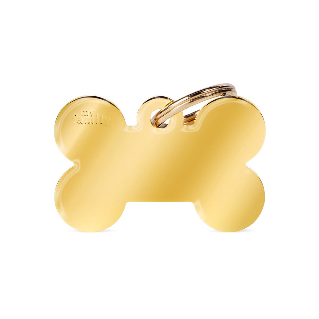 MyFamily Basic Gold (Złota) Adresówka z Grawerem - Kość Duża